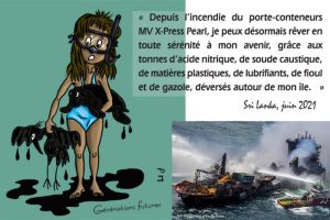 Lire la suite à propos de l’article Porte-conteneurs en feu au large du Sri Lanka